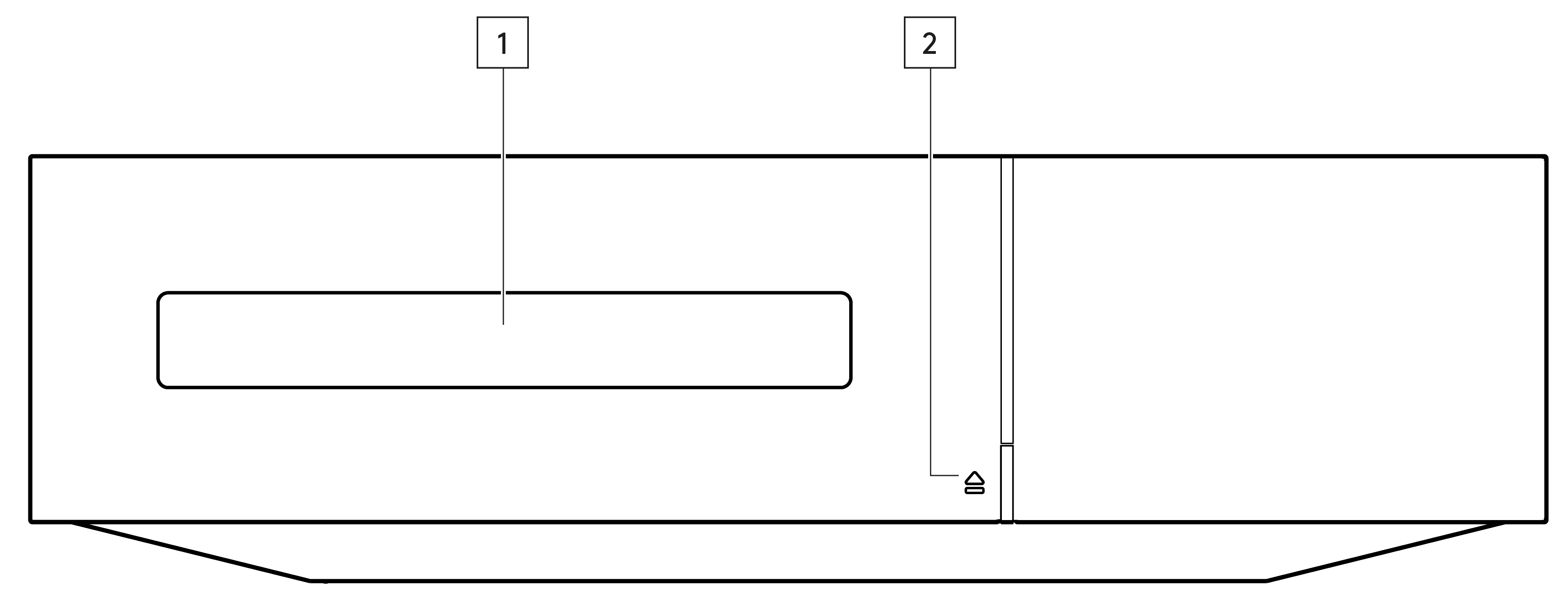 Front panel controls Cambridge Audio